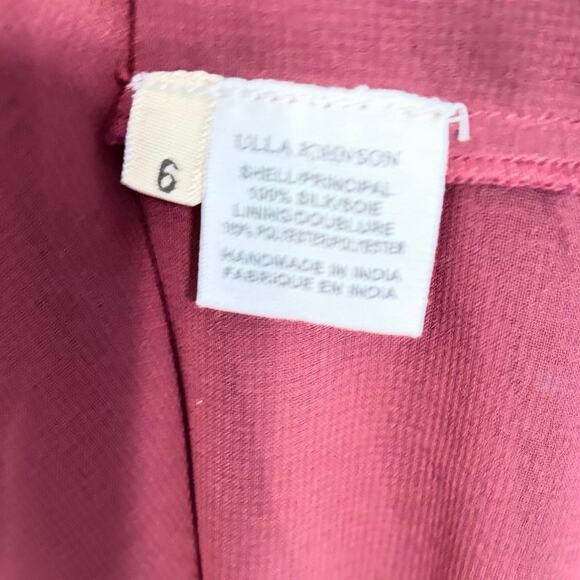 Ulla Johnson x Barney's New York Leena Embroidered Burgundy Silk Midi Dress 6 - Picture 10 of 10